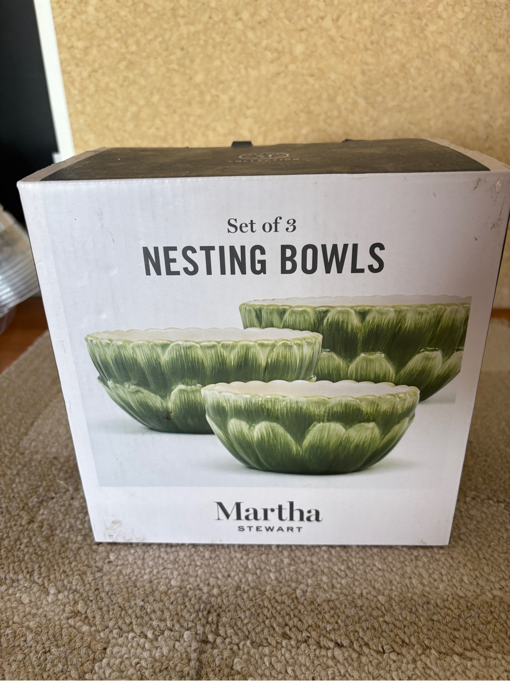 Martha Stewart Green Nesting Bowls - Set of 3